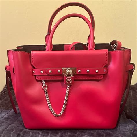 michael kors damson hamilton large tasche|Hamilton Large Studded Leather Belted Satchel .